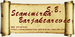 Stanimirka Barjaktarević vizit kartica